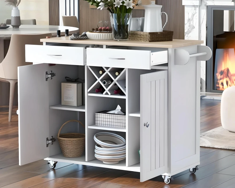 modern kitchen island with storage