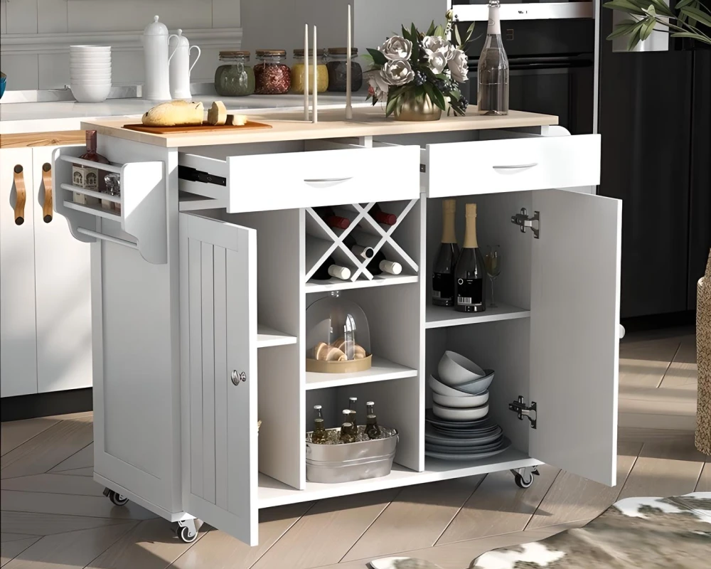 kitchen island on wheels with storage
