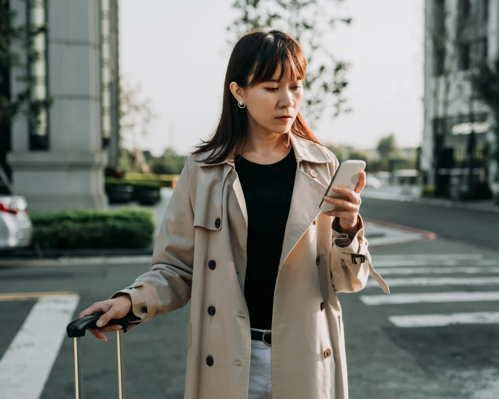 leather luggage on wheels